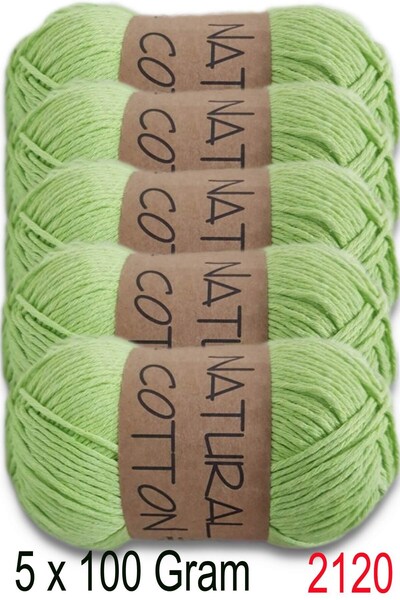 Diva İplik Diva Natural Cotton 2120 Фісташковий зелений (пакет по 5 штук)