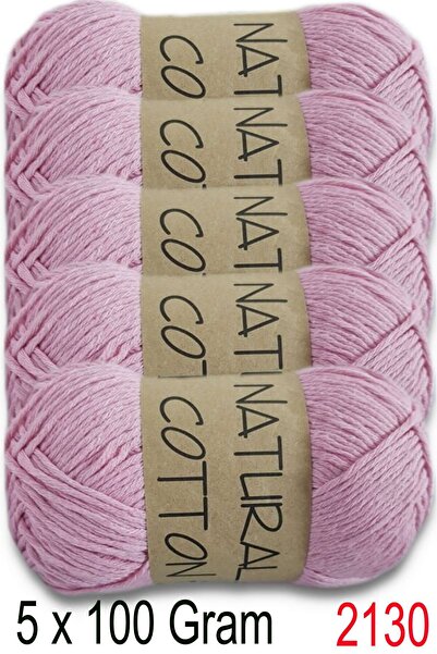 Diva İplik Diva Natural Cotton 2130 Toz Pembe (5 li Paket)