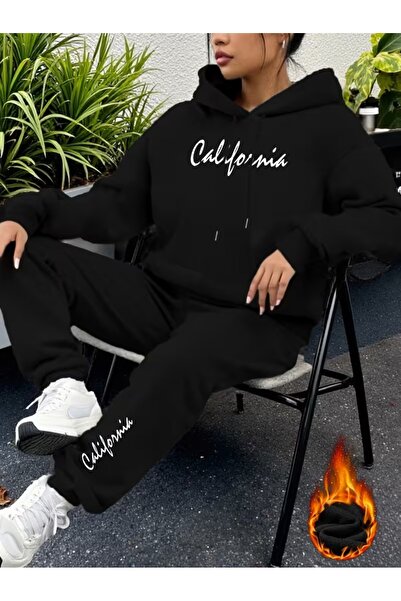 LAYORA Women's Casual Fleece-Lined Hooded and Sweatpants Set