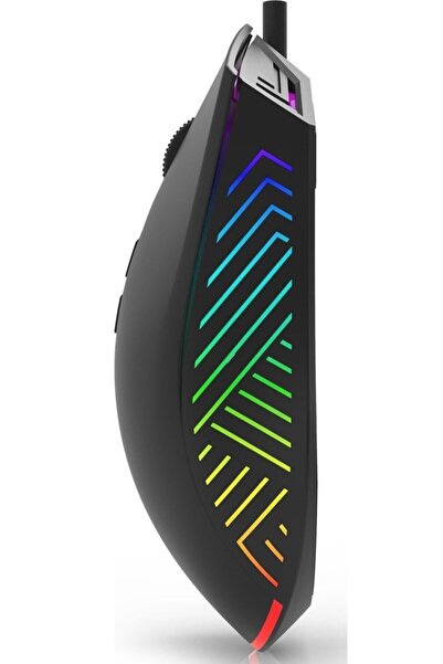 ATAsoft Rgb 6400 Dpı Örgü Kablolu Macrolu Driverli Gaming Oyuncu Mouse
