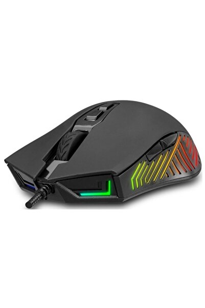 ATAsoft Rgb 6400 Dpı Örgü Kablolu Macrolu Driverli Gaming Oyuncu Mouse