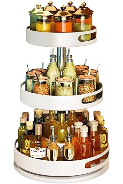 Arabest Rotating Countertop Spice Rack Organiser, Kitchen Countertops, Pantries and Bathrooms