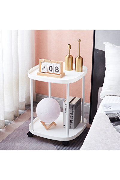 Arabest رف بعجلات، طاولة جانبية صغيرة متحركة، طاولة قهوة تاتامي لغرفة المعيشة، طاولة قهوة للأريكة