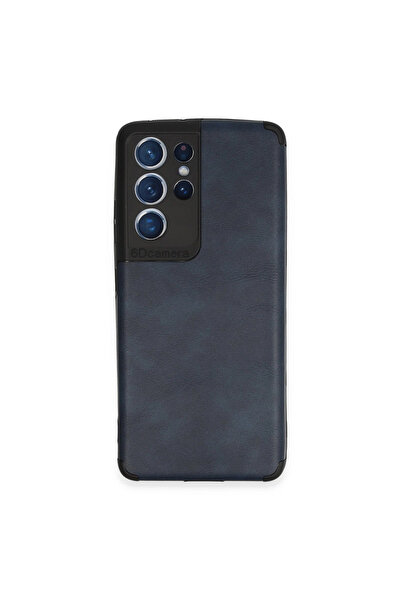 eco port حافظة سامسونج جالاكسي S21 الترا لووب جلد من السيليكون - باللون الأزر...