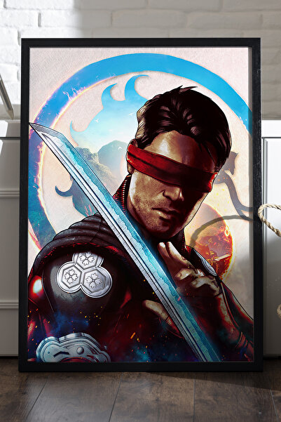 Duvarda Αφίσα Mortal Kombat με μαύρο ξύλινο πλαίσιο, διακοσμητικός πίνακας το...