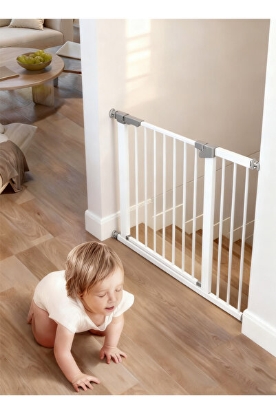 TAKHTEELA بوابة أطفال، أقصى عرض 111 سم، بوابة للكلاب للسلالم، بوابة أطفال عريضة للغاية (104-111 سم)