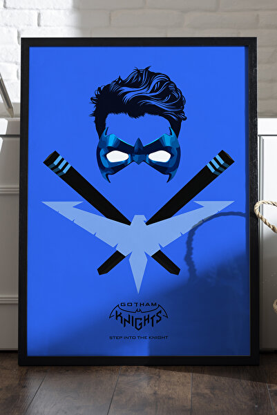 Duvarda Αφίσα Gotham Knights με μαύρο ξύλινο πλαίσιο, διακοσμητικός πίνακας τ...