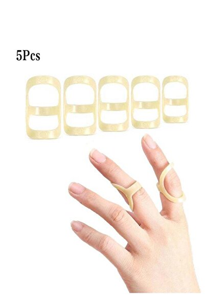 Generic 5Pcs Joint Fixator Oval Finger Splints & Sleeves Kit