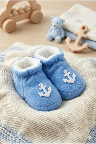 CloudStone شباشب شتوية للأطفال الأولاد مبطنة بالفرو مع شكل مخلب أزرق