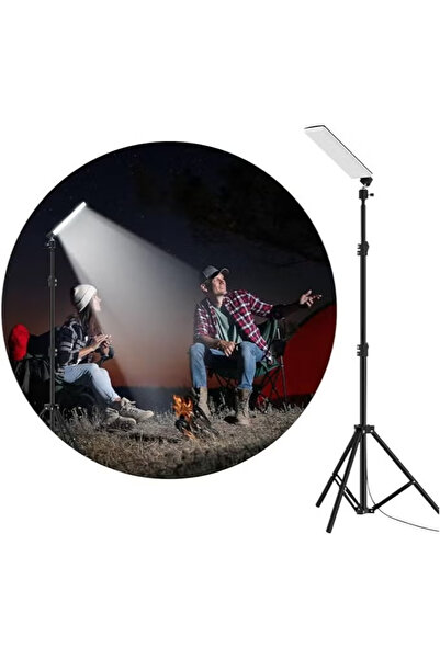Yoawllty Rechargeable Camping Light with Tripod Stand, LED 1680 Lumens , Adjustable Height Portable Light