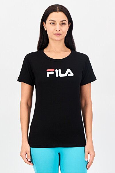 FILA Women Sportswear Fit Short Sleeve Outdoor T-shirt, Black