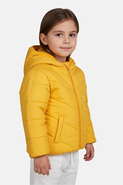 LC Waikiki Toddlers Girl Quilted Jacket, Orange