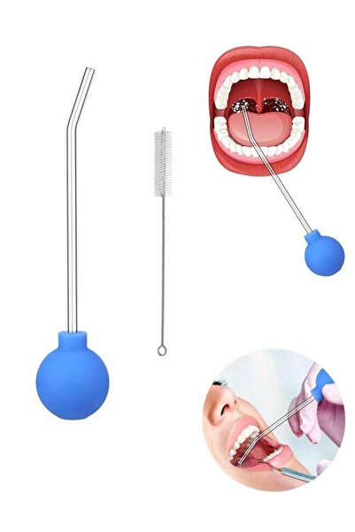 FIRSTAR مزيل حصى اللوزتين، منظف فم يدوي، أداة شفط حصى اللوزتين (أزرق)