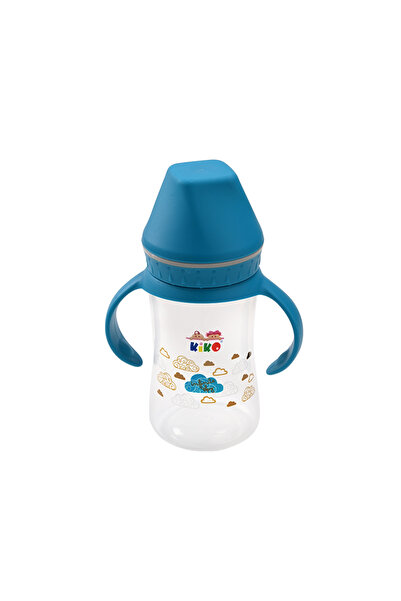 Kiko WIDE NECK FEEDING BOTTLE WITH HANDLE 250ML (6 +)-Blue