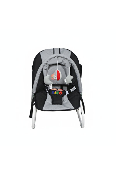 Kiko كرسي هزاز مريح وألعاب - رمادي