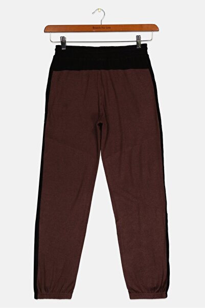RUNWAY Kids Boy Drawstring Coloblock Jogger Pants, Brown