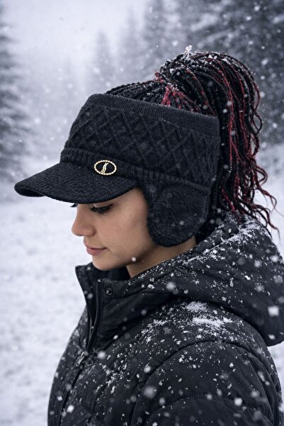 FİxTEKNO Koruyucu Vizörlü Örgü Kasket Şapka