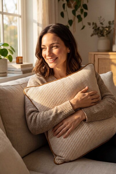 JOJOMIA غطاء وسادة رونا بلون الخردل 45×45