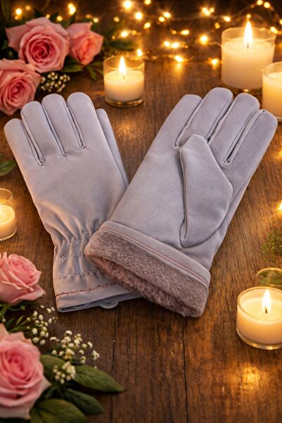 FİxTEKNO Nakışl Detaylı Dokunmatik Ekran Okuyuculu Eldiven (Su Geçirmez)