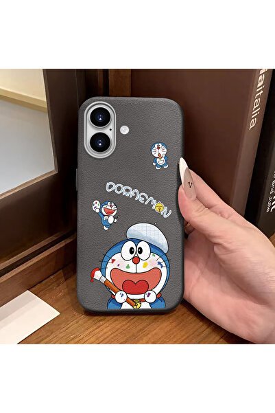 Hontinga iPhone 16 Compatible Phone Case Leather Texture Anti Fall Soft Silic...