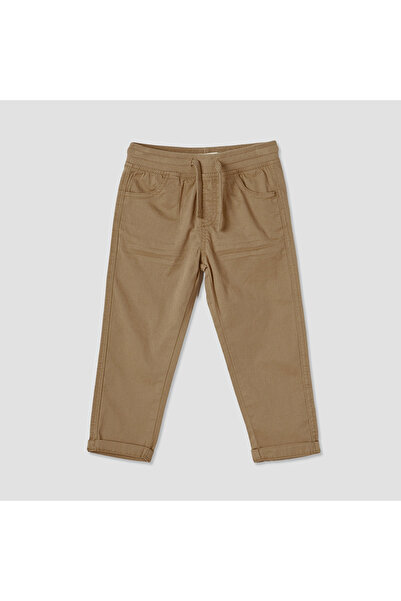 Juniors Solid Trousers with Drawstring Closure