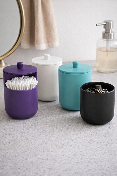 Handmade Kapaklı Pamuk Organizer Kutusu – Kulak Pamuğu & Makyaj Pamuğu Saklam...