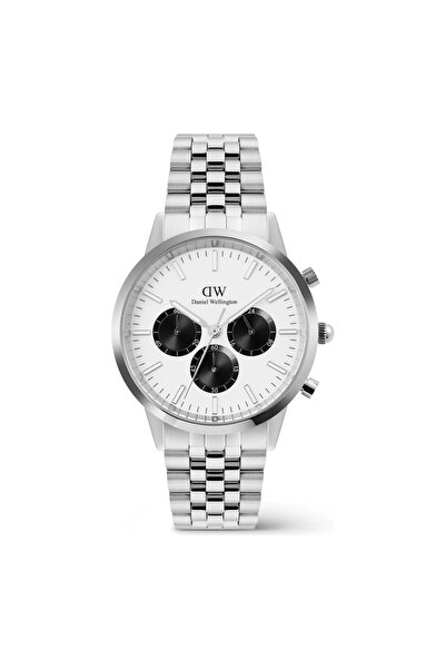 Daniel Wellington Iconic 42 Chronograph Arch 5-Link Off-White Panda S DW00600...
