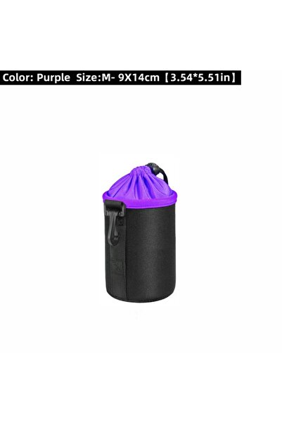 Choice حقيبة عدسة كاميرا C-Purple-M RF11 مقاومة للماء، حقيبة حماية ناعمة بربا...