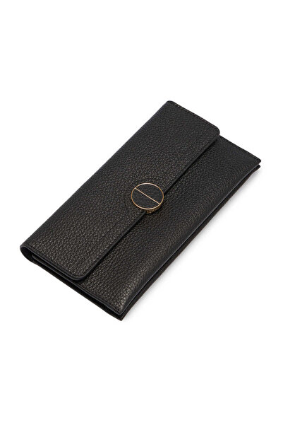 Tergan Siyah Hakiki Deri Kadın Cüzdan - S1CB00005820-A41