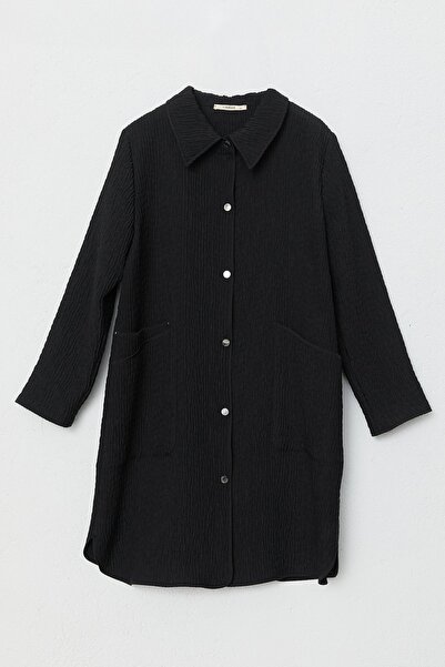 Nihan Büyük Beden İnce Kapitone Biye Detaylı Kap Siyah