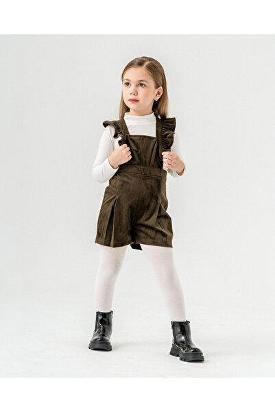 VOY KİDS Κοριτσάκι 4-5-6-7-8 ετών Σετ ρούχων 2 τεμαχίων με βελούδινο σορτς και μπαλάκι και κάλτσες με δώρο