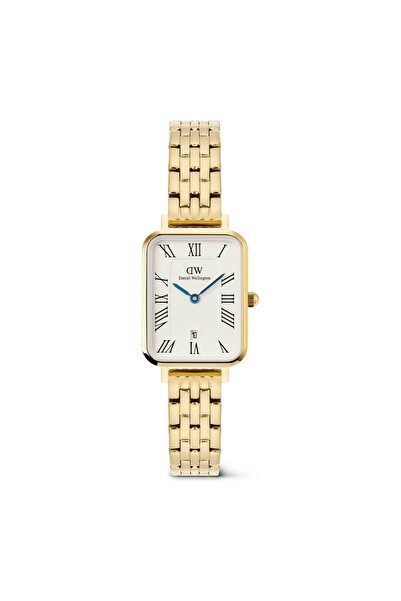 Daniel Wellington Quadro 20x26 Roman Numerals Date 5-link White G DW00600861 ...