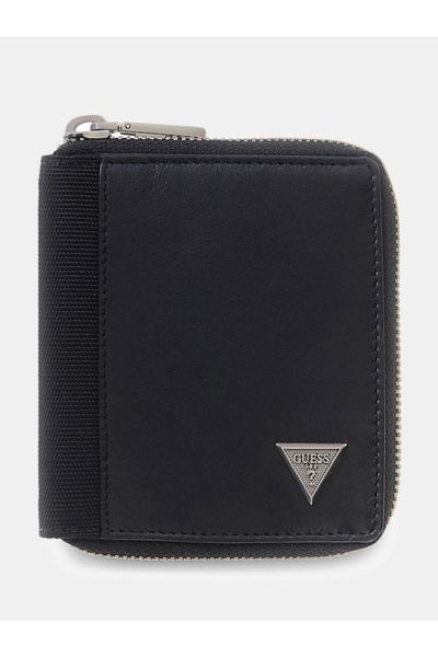 Guess Berna Zippered Men's Black Wallet Smbehnlea02-Bla
