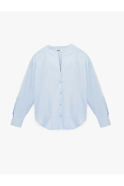Koton Риза с дълги ръкави, яка с копчета и детайлни шевове