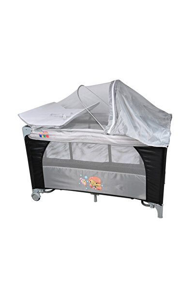 Kiko PLAYPEN TOW LAYER AND CHANGING BAD WITH ROCKING 126*65*77 -Grey
