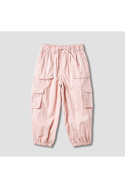 Juniors Solid Cargo Joggers with Pockets