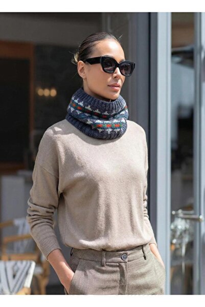 LAGRANZE Patterned Women's Knitwear Neck Collar