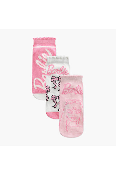 mattel Barbie Print Socks - Set of 3