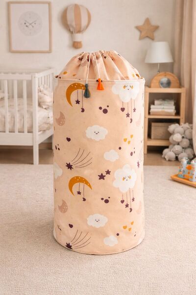 MorBebe Bebek Kirli Çamaşır Sepeti Oyuncak Sepeti | Katlanabilir, Çok Amaçlı,...