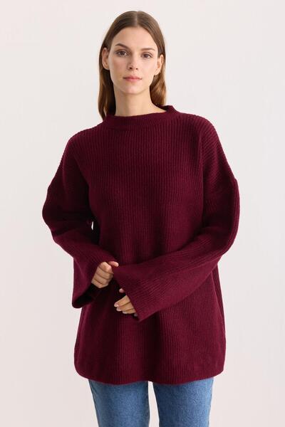 ipekton studio Kobe Oversized Sweater Sweater Burgundy