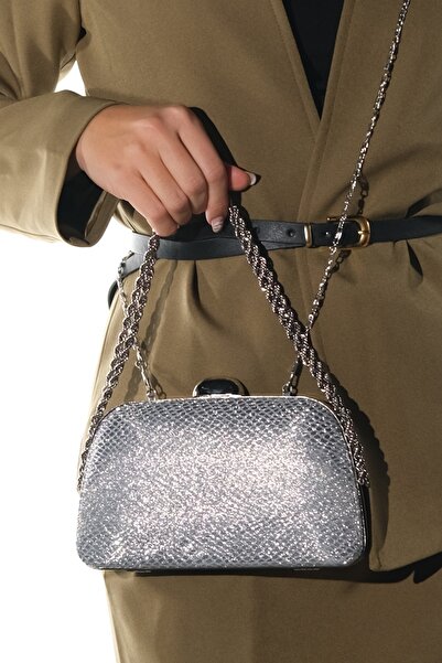 LuviShoes Garcia Silver Patterned Women's Evening Dress Bag