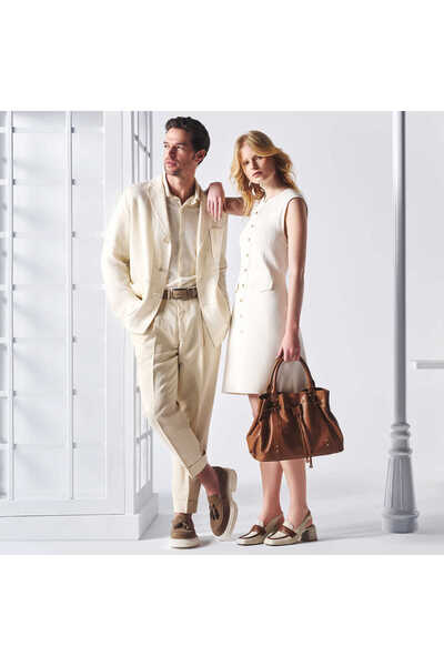 Tergan Taba Hakiki Deri Kadın Çapraz Askılı Çanta - S24K1BC80381-F83