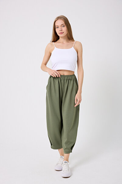 Home Şalvar Kesim Paçası Pileli Alt Eşofman Bordo