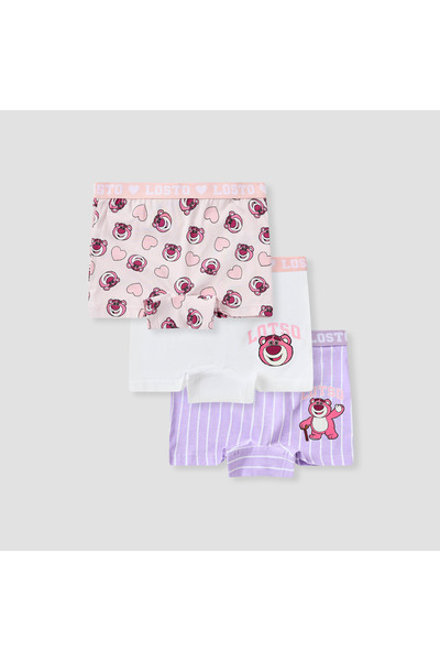 Disney سراويل داخلية مطبوعة بنقشة لوتسو مع حزام خصر مطاطي - طقم من 3 قطع