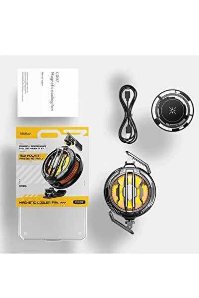 Çerçi Teknoloji CX-07 Manyetik Fanlı Telefon Soğutucu | 15W RGB Oyun Cooler