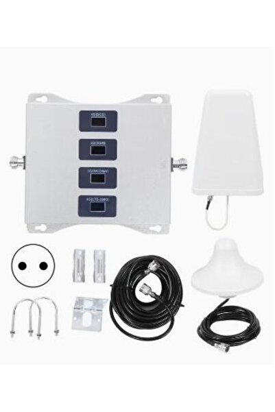 Bukela (جهد 100-240 فولت) GSM 900/DCS 1800/3G 2100/4G مع هوائي 800-2700 ميجاهرتز، مُضخِّم إشارة جوال رباعي النطاق