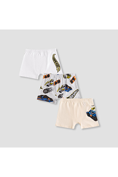 mattel Hot Wheels Print Boxer with Elasticated Waistband - Set of 3