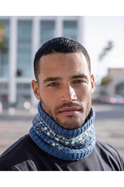 LAGRANZE Patterned Men's Knitwear Neck Collar