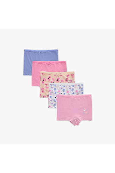 Juniors Printed Boxer Briefs with Elasticated Waistband - Set of 5