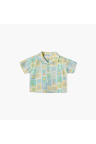 Juniors قميص مطبوع بأكمام قصيرة